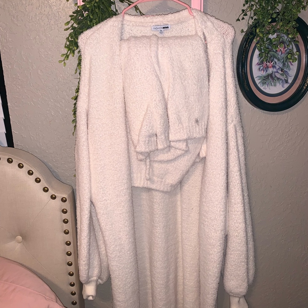 3 piece “living it cozy” fuzzy lounge set